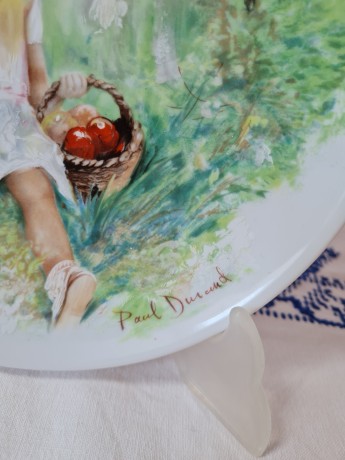 DE LIMOGES Коллекционная Тарелка "Мари-Анж", сертификат AP-502, 21 см, Франция, 1978г.
