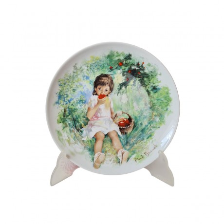 DE LIMOGES Коллекционная Тарелка "Мари-Анж", сертификат AP-502, 21 см, Франция, 1978г.
