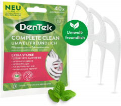 DenTek Eco Complete Clean Plant-Based Floss Sticks 40stk Нить для зубов-Sticks Complete Clean, 40 шт