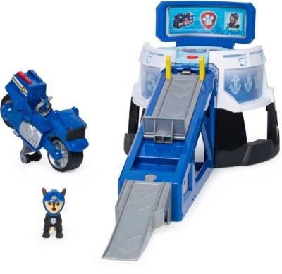 Spin Master Paw Patrol Moto Pups HQ-Spielset mit Sound-Effekten und exklusiver Chase-Figur mit Motorrad Набор Paw Patrol Moto Pups HQ со звуковыми эффектами и эксклюзивной фигуркой Чейза с мотоциклом