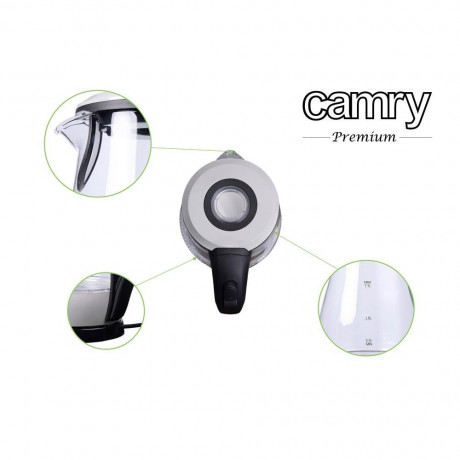 Camry Camry Wasserkocher CR 1251w Wasserkocher aus Glas 1,7 L  Чайник Camry CR 1251w стеклянный чайник 1,7 л