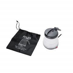 Adler Adler Wasserkocher AD 1278, 0,6 l, 750,00 W, kompakt, Silikongehause, faltbar, grau, fur Reise, Camping  Чайник Adler AD 1278, 0,6 л, 750,00 Вт, компактный, силиконовый корпус, складной, серый, для путешествий, кемпинга
