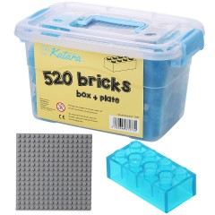 Katara Bausteine Box-Set mit 520 Steinen + Platte + Box Набор строительных блоков из 520 кирпичей + пластина + коробка