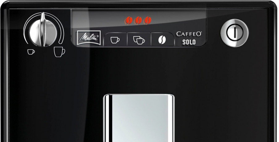 Melitta Melitta Kaffeevollautomat Solo E950-101, schwarz, Perfekt fur Cafe creme  Espresso, nur 20cm breit  Полностью автоматическая кофемашина Melitta Solo E950-101, черная, идеально подходит для приготовления крем-эспрессо в кафе, ширина всего 20 см.