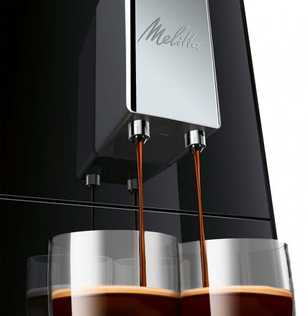 Melitta Melitta Kaffeevollautomat Solo E950-101, schwarz, Perfekt fur Cafe creme  Espresso, nur 20cm breit  Полностью автоматическая кофемашина Melitta Solo E950-101, черная, идеально подходит для приготовления крем-эспрессо в кафе, ширина всего 20 см.