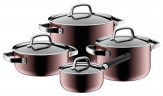 WMF WMF Mineral Topf-Set, 4-teilig, Rose Quartz  FUSIONTEC rot Набор горшков WMF Mineral, 4 предмета, Розовый кварц FUSIONTEC