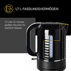 Gutfels Gutfels Wasserkocher GUTFELS 1,7L WATER 3300 C sw/inox  Чайник Gutfels GUTFELS 1,7л WATER 3300 C черный/нержавеющая сталь