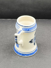 Немецкая кружка винтажная Delft Blue &quot;Мельница&quot;, ручная роспись, фарфор, 0.25 л, 7 х 8 см, Голландия, 1960-70гг.