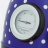 Grafner Grafner Wasserkocher Grafner Retro-Wasserkocher 1,8 Liter 2200 Watt mit Thermometer verschiedene Farben, 2200 W, Edelstahl, Retro-Design Blaugepunktet Чайник Grafner Ретро-чайник Grafner 1,8 литра 2200 Вт с термометром разные цвета, 2200 Вт, нержа