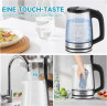 HOMELUX HOMELUX Wasserkocher Wasserkocher Glas 1500 Watt 1,8 L, Electric Kettle Mit Led-Beleuchtung, 1.8 l, 1500,00 W, Glas wasserkocher Edelstahl, Wasser Kocher Bpa Frei, 360° Basis HOMELUX Стеклянный чайник 1500 Вт, 1,8 л, Электрический чайник со свето