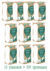 Carefree  Slipeinlagen Organic Cotton Normal 30 St, Карефри Ежедневные прокладки из органического хлопка Normal 30шт, 10 упаковок (300 штук)