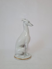 Статуэтка винтажная Rosenthal &quot;Собака&quot;, фарфор с позолотой, 16 х 5,5 см, Германия, 1950-60гг.