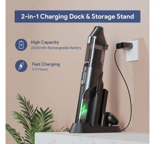 Bagotte Bagotte Akku-Handstaubsauger BHV10 Leistungsstarker und tragbarer kabelloser Handstaubsauger, 90,00 W, Beutellos, 12 kPa, 2600 mAh, Arbeitszeit: 35 Minuten, Trockensaugung, tragbar Беспроводной ручной пылесос Bagotte BHV10 Мощный и портативный бе