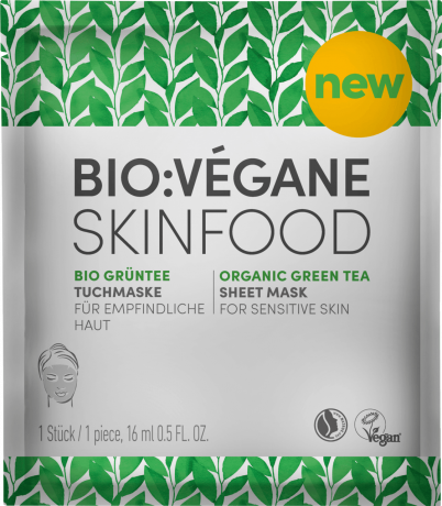 BIO VEGANE (Био Веган) TuchMaske Маска для лица Skinfood Gruntee, 16 мл