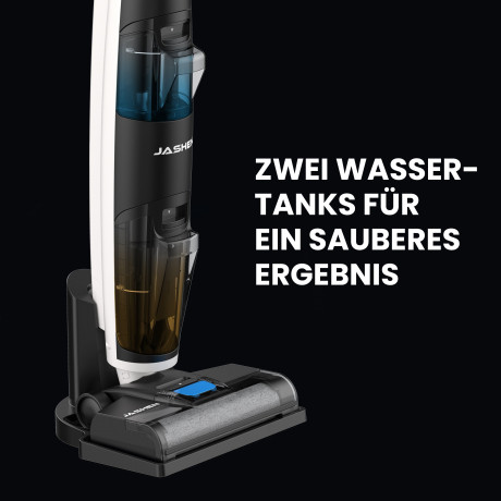 JASHEN JASHEN Nass-Trocken-Akkusauger F12, 220,00 W, beutellos, getrennte Frisch- und Schmutzwassertanks, fur alle Hartboden, automatische Selbstreinigung der Putzrolle  Беспроводной пылесос JASHEN для влажной и сухой уборки F12, 220,00 Вт, без мешка, отд