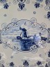 Блюдо винтажное овальное Delft Blue / Erven Lucas Bols из Флора Гауда, делфтский фарфор, ручная роспись, 42 x 32см, Голландия, 1950-60гг.