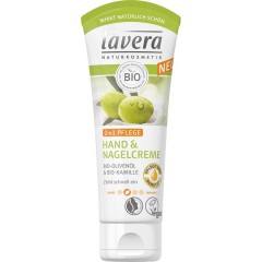 Lavera (Лавера)  Bio-Olivenol &amp; Bio-Kamille Hand- und Nagelcreme 2 in 1, 75 мл