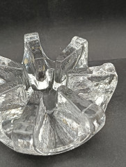 Подсвечник винтажный Chantal, прозрачный, хрустальное стекло, 16 х 6.5, Германия, 1970-80гг.