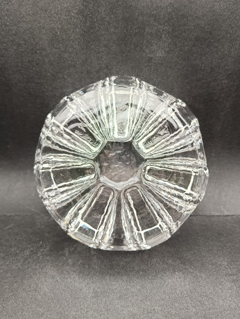 Подсвечник винтажный Chantal, прозрачный, хрустальное стекло, 16 х 6.5, Германия, 1970-80гг.