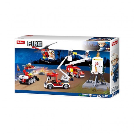 Sluban Feuerwehr Set (488 Teile) Комплект пожарной охраны (488 деталей)