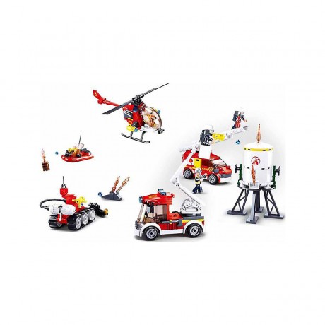 Sluban Feuerwehr Set (488 Teile) Комплект пожарной охраны (488 деталей)