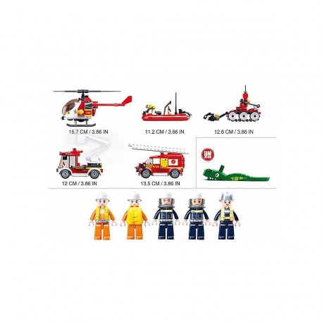 Sluban Feuerwehr Set (488 Teile) Комплект пожарной охраны (488 деталей)