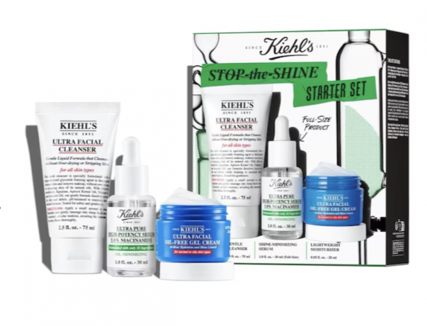 Kiehl's  Ultra Facial Stop-The-Shine Starter Set Стартовый Набор для ухода за лицом: очищение, сыворотка и гель крем