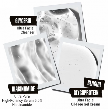 Kiehl's  Ultra Facial Stop-The-Shine Starter Set Стартовый Набор для ухода за лицом: очищение, сыворотка и гель крем