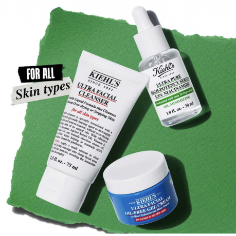 Kiehl's  Ultra Facial Stop-The-Shine Starter Set Стартовый Набор для ухода за лицом: очищение, сыворотка и гель крем
