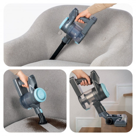 CLEANmaxx CLEANmaxx Akku-Hand-und Stielstaubsauger anthrazit/blau 22,2V  Беспроводной ручной пылесос CLEANmaxx антрацит/синий 22,2 В