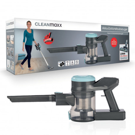 CLEANmaxx CLEANmaxx Akku-Hand-und Stielstaubsauger anthrazit/blau 22,2V  Беспроводной ручной пылесос CLEANmaxx антрацит/синий 22,2 В