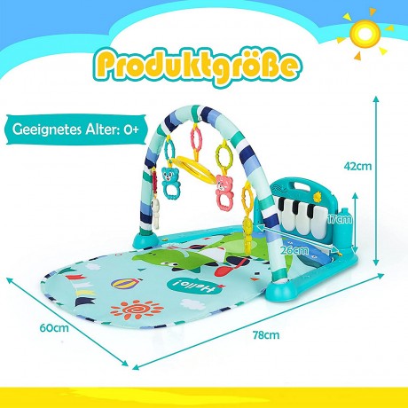 COSTWAY® Spieldecke mit Klavier Licht Spiegel Коврик для игр с зеркалом для фортепиано