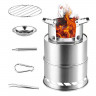 Grafner Grafner Gaskocher Edelstahl Campingkocher Outdoor Holz-Ofen, O 13,5 x 21,5 cm  Газовая плита Grafner, походная печь из нержавеющей стали, уличная дровяная печь, O 13,5 x 21,5 см