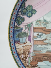 Художественная декоративная тарелка винтажная Imperial Jingdezhen Poreclain, Императорский фарфор, разноцветный декор &quot;Девушка в национальном костюме&quot;, в заводской коробке, 22 см, Китай, 1986г.
