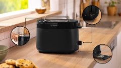 BOSCH BOSCH Toaster MyMoment TAT2M123, 2 Schlitze, fur 2 Scheiben, 950 W, integrierter Brotchenaufsatz, Auftaufunktion, Brotzentrierung, AutoOff  Тостер BOSCH MyMoment TAT2M123, 2 слота, на 2 ломтика, 950 Вт, встроенная насадка для хлеба, функция размороз