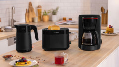 BOSCH BOSCH Toaster MyMoment TAT2M123, 2 Schlitze, fur 2 Scheiben, 950 W, integrierter Brotchenaufsatz, Auftaufunktion, Brotzentrierung, AutoOff  Тостер BOSCH MyMoment TAT2M123, 2 слота, на 2 ломтика, 950 Вт, встроенная насадка для хлеба, функция размороз