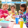 NUODWELL NUODWELL Smoothie-Maker Slush Becher, Slushy Squeeze Cup, Smoothie Maker mit Strohhalm Loffel Blau NUODWELL Smoothie Maker Slush Cup, Slushy Squeeze Cup, Smoothie Maker с соломенной ложкой