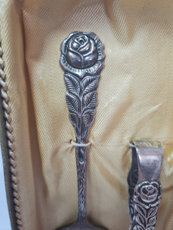 Besteck Hildesheimer Набор: щипцы 10,5 см и лопатка для торта 22 см, в упаковке, Германия, 1960-70гг.