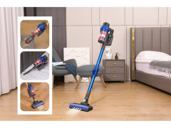 SWISS PRO+ SWISS PRO+ Akku-Bodenstaubsauger Flexibler Staubsauger Beutellos 250W LED Holzboden Teppiche Tierhaare, 250,00 W  SWISS PRO+ Беспроводной пылесос с канистрой Гибкий пылесос без мешка 250 Вт со светодиодной подсветкой Деревянные напольные ковры 