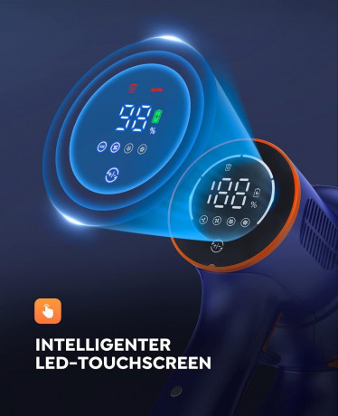 Buture Buture Akku-Hand-und Stielstaubsauger VC40 Kabelloser Anti-Tangle-Staubsauger, 400,00 W, beutellos, 33000Pa Ultraleiser Staubsauger Kabellos Touch Screen VC40 Kabelloser Беспроводной ручной пылесос Buture VC40, беспроводной пылесос с защитой от сп