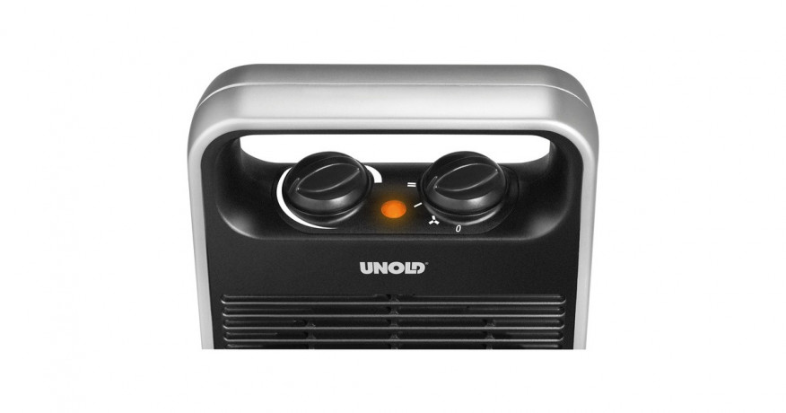 Unold Unold Heizlufter Handle silber/schwarz, 2.000 Watt silber/schwarz Ручка тепловентилятора Unold серебристая/черная, 2000 Вт