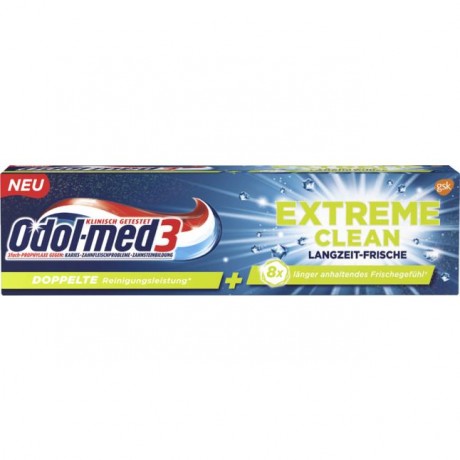 Odol med3 Extreme Clean Langzeit-Frische, Одол Зубная паста Экстремальная чистота  для длительного сохранения свежести,  75 г