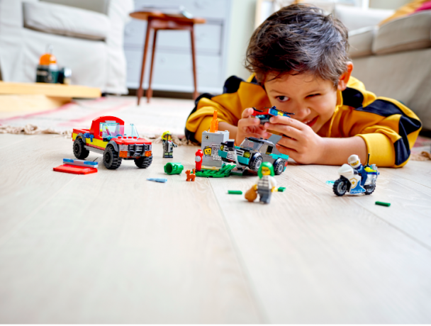 LEGO City Fire 4er Set, ЛЕГО НАБОР 60318 Пожарный вертолёт + 60319 Пожарная бригада и полицейская погоня + 60320 Пожарная часть + 60321 Пожарная команда