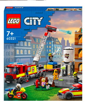 LEGO City Fire 4er Set, ЛЕГО НАБОР 60318 Пожарный вертолёт + 60319 Пожарная бригада и полицейская погоня + 60320 Пожарная часть + 60321 Пожарная команда