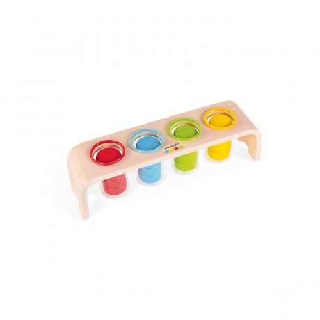 Janod Essentiel Sortieren der Farben Lernspiel aus Holz Babys und Kleinkinder Erlernen von Farben und Feinmotorik Farbe auf Wasserbasis Ab 2 Jahren Essentiel Сортировка цветов Развивающая деревянная игра Младенцы и малыши Учим цвета и мелкую моторику Крас