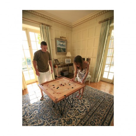 UBERGAMES Karromspiel Karrom Complete Set Игра Карром полный набор: доска, подставка, сумка, фишки, модель UG705or