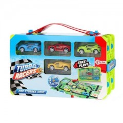 Toi-Toys TURBO RACERS Sammelkoffer mit 4 Rallye-Autos Коллекция TURBO RACERS с 4 раллийными автомобилями