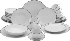 Creatable Creatable Kombiservice 30-tlg. LUNA BLACK LINE Weiss Создаваемый комбинированный сервиз 30 шт. ЛУНА ЧЕРНАЯ ЛИНИЯ