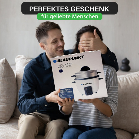 Blaupunkt Blaupunkt Reiskocher MEN694 Reiskocher Gross Reisgarer 2,8 L, 3in1 Multikocher elektrisch, 1000,00 W, Dampfgarer, Cooker, Steamer, Dampfer, Risottokocher, Gemusegarer  Рисоварка Blaupunkt MEN694 рисоварка большая 2,8 л, мультиварка 3-в-1 электри