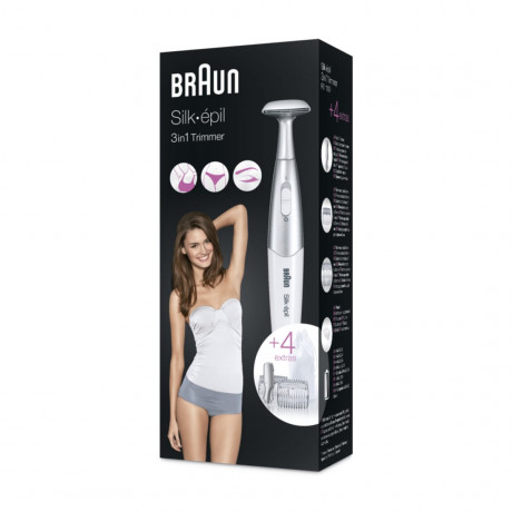 Braun Elektrischer Rasierer quot;Silk-epil Bikini Styler FG1100quot; in Weiss und Silber Электробритва "Silk-epil Bikini Styler FG1100" в белом и серебристом